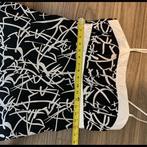 PRETTY BLACK AND WHITE SUNDRESS WITH EMPIRE WAIST SIZE XL BY CONNECTION 18 - Picture 6 of 8